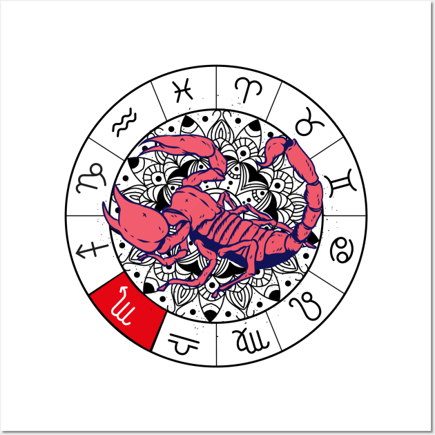 Scorpio star sign, zodiac sign horoscope Wall Art by 2P-Design